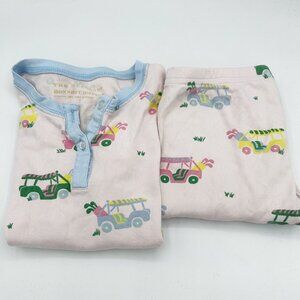 The Beaufort Bonnet Company Pajama Set Pink Golf Print Girls Size 7